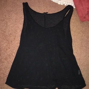 BLACK SEE-THROUGH TANK TOP